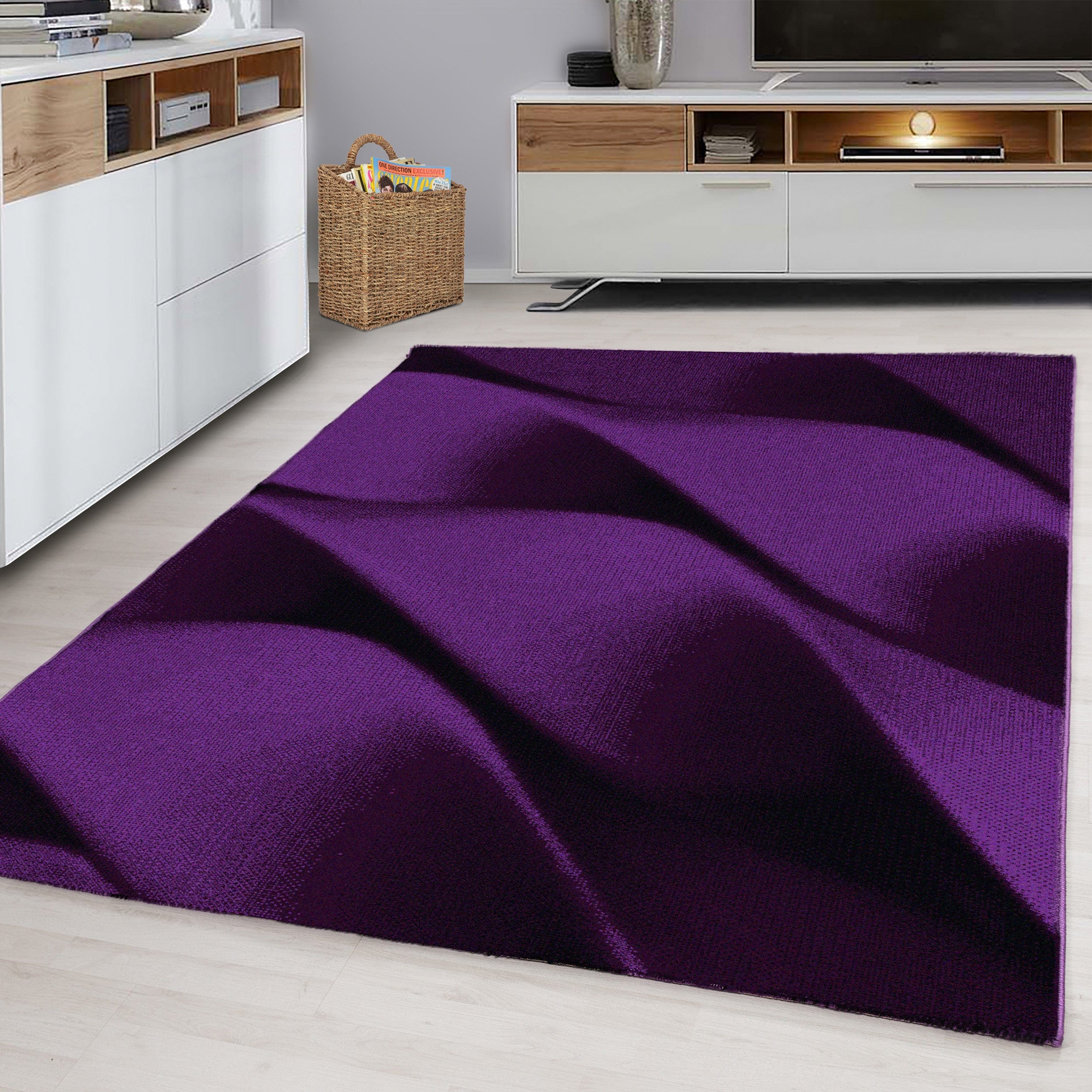 Covor din PP Parma 9240 Abstract Waves Violet (1)