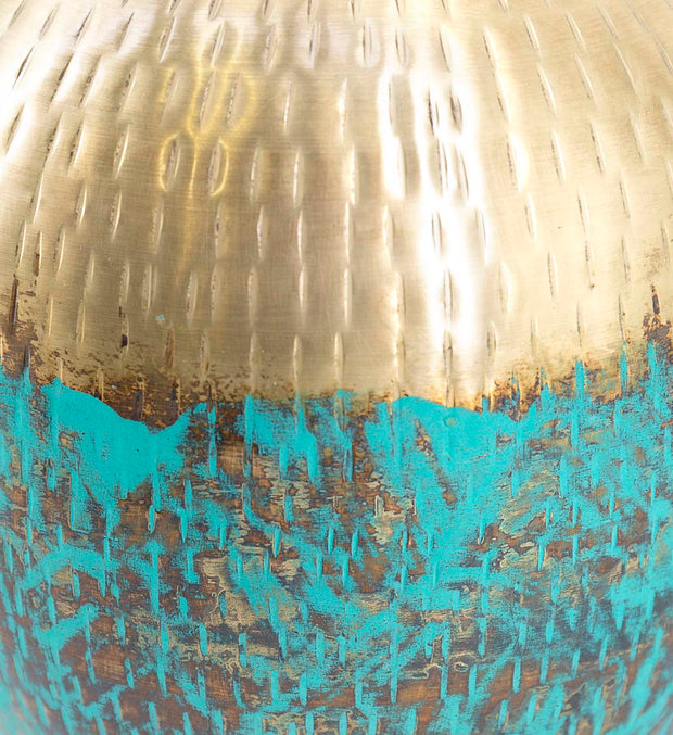 Vaza decorativa din metal, Antique Big Auriu, L24xl24xH24 cm (2)