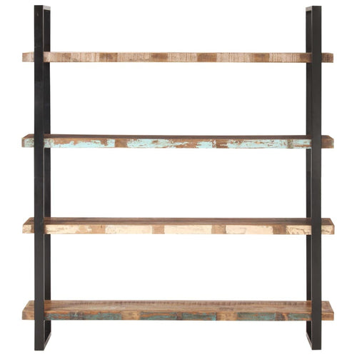 Raft din metal si lemn, Loggia 30 Multicolor / Negru, l160xA40xH180 cm
