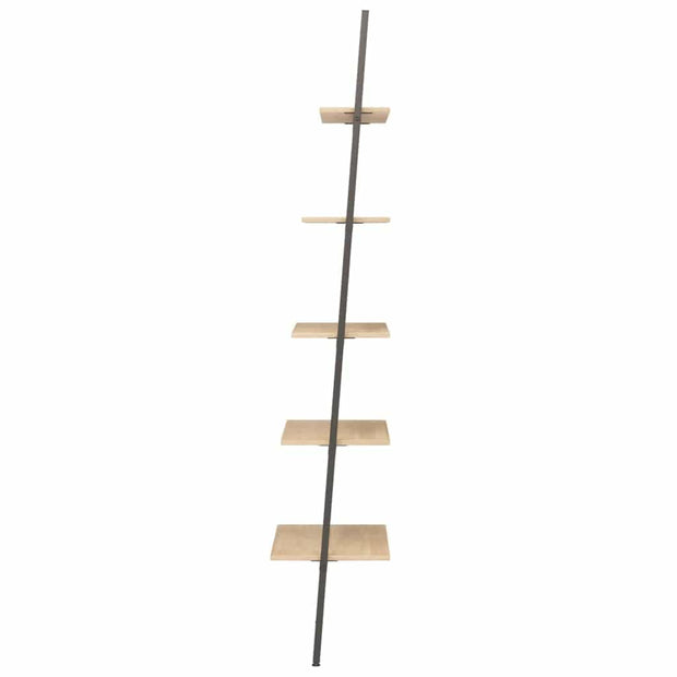 Raft din lemn, Loggia 176 Maro Deschis / Negru, l64xA34xH185,5 cm (3)