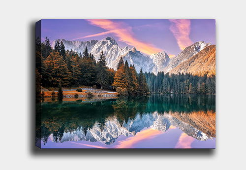Tablou Canvas Idyllic Mountain Lake Multicolor & OYOTR-DEV1459051037 & OYOTR-DEV1459051037
