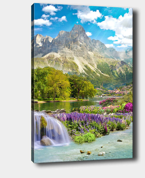 Tablou Canvas Waterfall Mountains Multicolor & OYOTR-DEV763384384 & OYOTR-DEV763384384