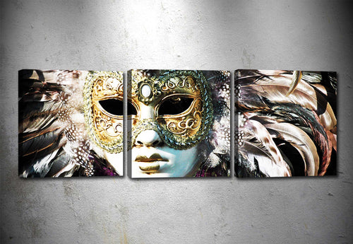 Tablou 3 piese Canvas Venice Tradition Multicolor, 90 x 30 cm