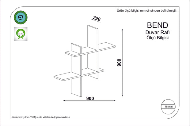 Raft suspendat din pal, Bend Gri, l90xA22xH90 cm (1)