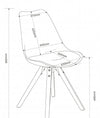 Set 2 scaune tapitate cu piele ecologica Dima Black/Oak (5)
