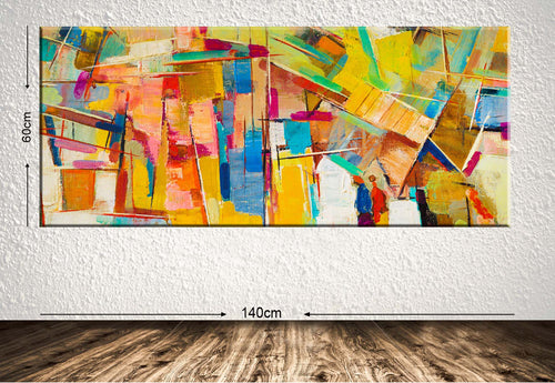 Tablou Canvas Abstract 142 Multicolor, 60 x 140 cm
