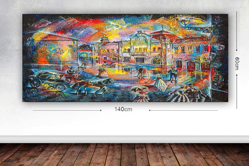 Tablou Canvas Abstract 144 Multicolor, 60 x 140 cm