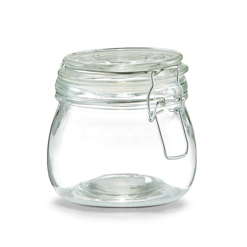 Borcan pentru depozitare cu capac, inchidere ermetica, Clip Glass, 500 ml, Ø 11xH11 cm