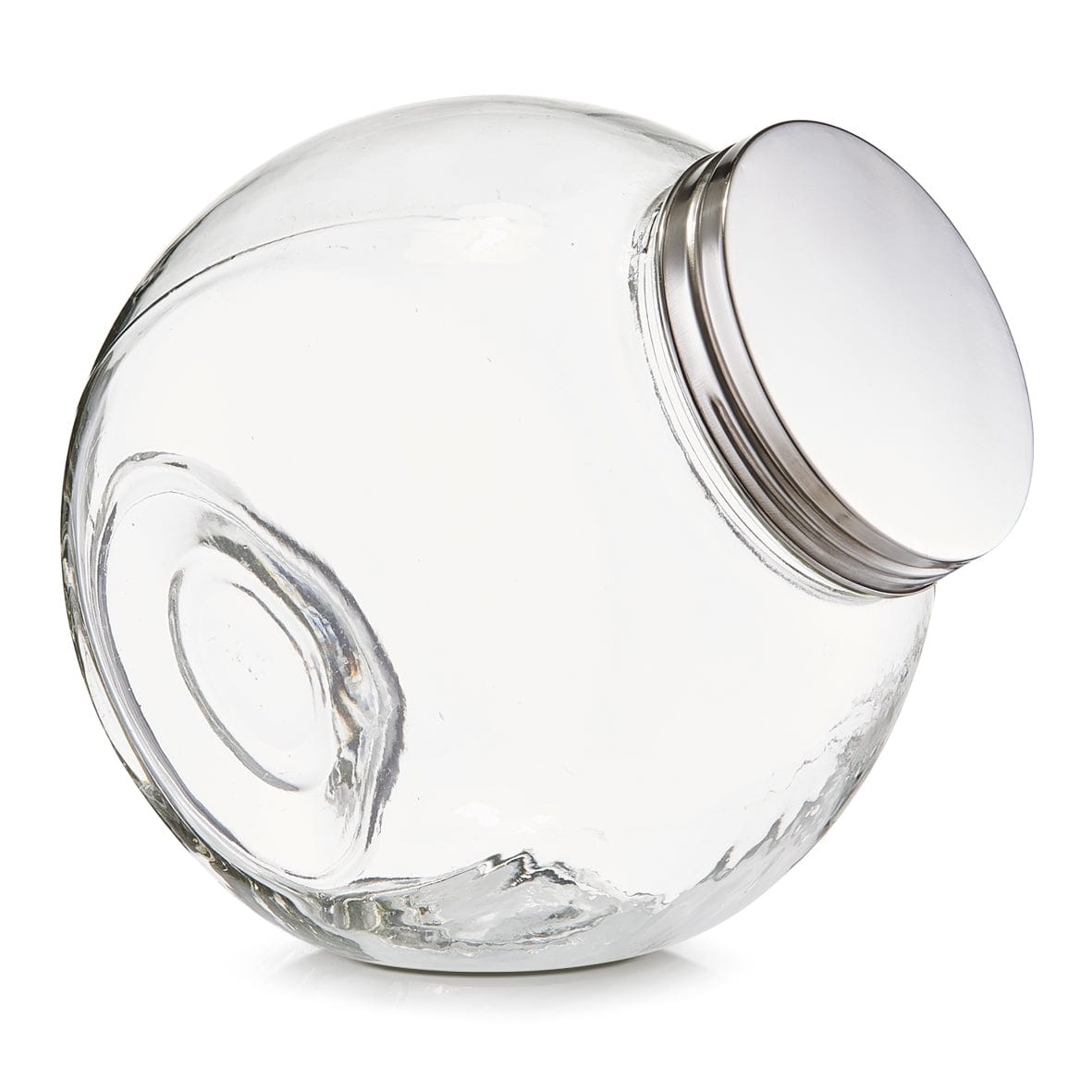Zeller Borcan pentru depozitare din sticla Candy, capac metalic, 2200 ml, l18xA12,5xH18 cm