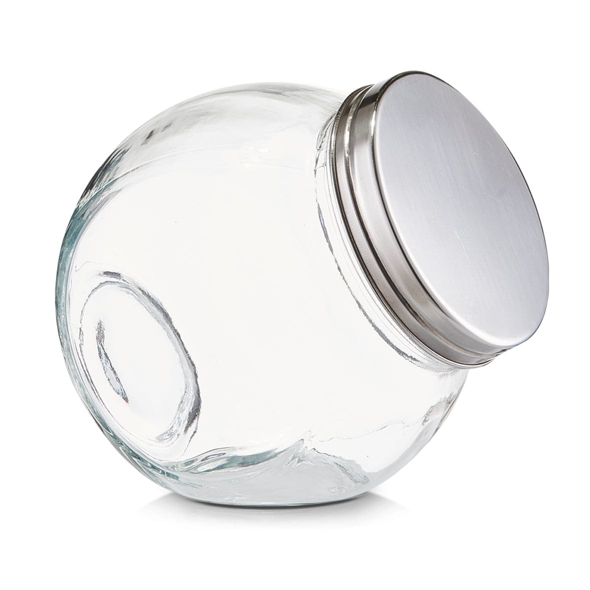 Zeller Borcan pentru depozitare din sticla Candy, capac metalic, 450 ml, l12xA8,5xH12,5 cm