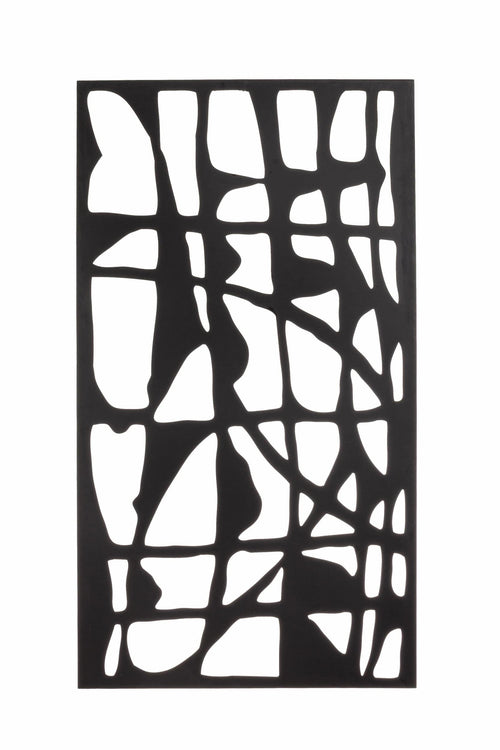 Decoratiune de perete din metal, Zaira Rectangle L Negru, l60xA2xH110 cm