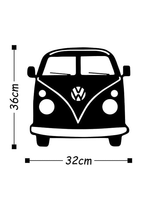 Decoratiune metalica de perete, Vosvos Negru, l32xA1,5xH36 cm (2)