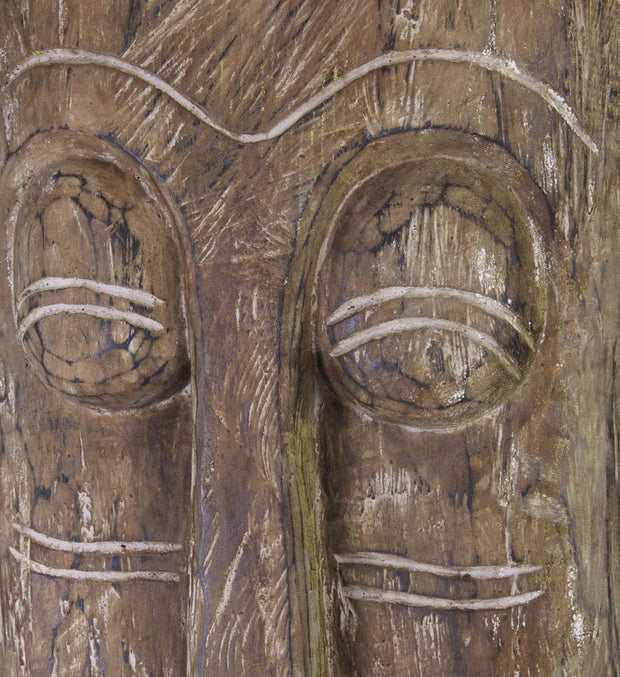Decoratiune din lemn de tec, Large Totem Natural, L40xl40xH200 cm (3)
