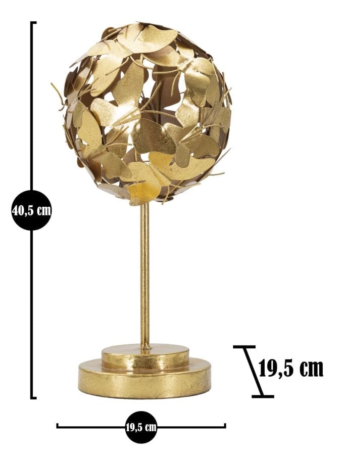Decoratiune din metal Farfalle Auriu, Ø19,5xH40,5 cm (5)