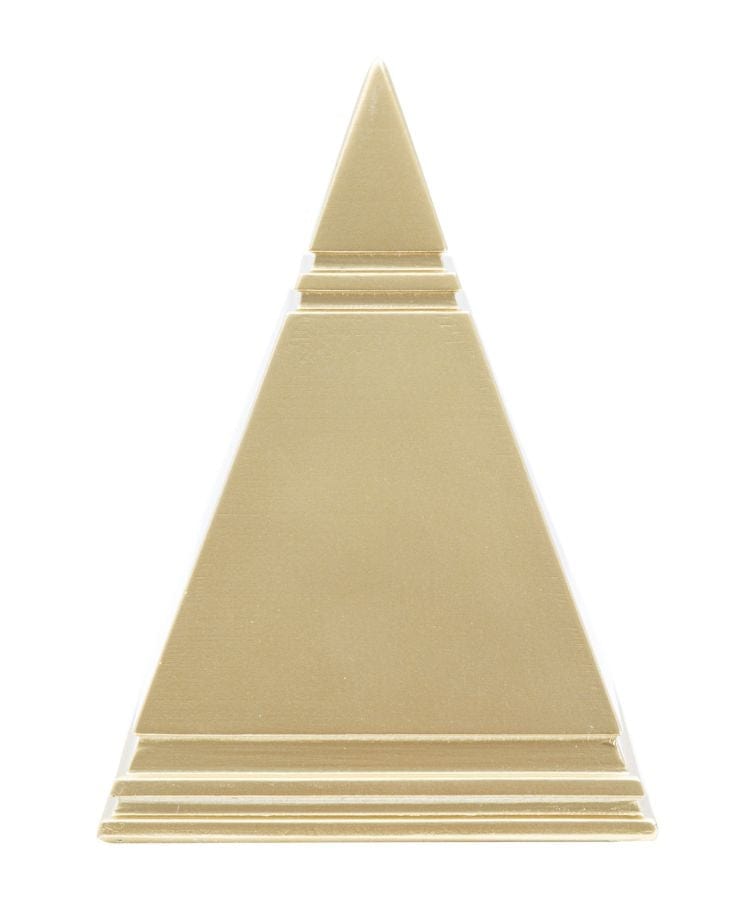 Decoratiune din polirasina Piramide Auriu, L11,5xl11,5xH15,5 cm (2)