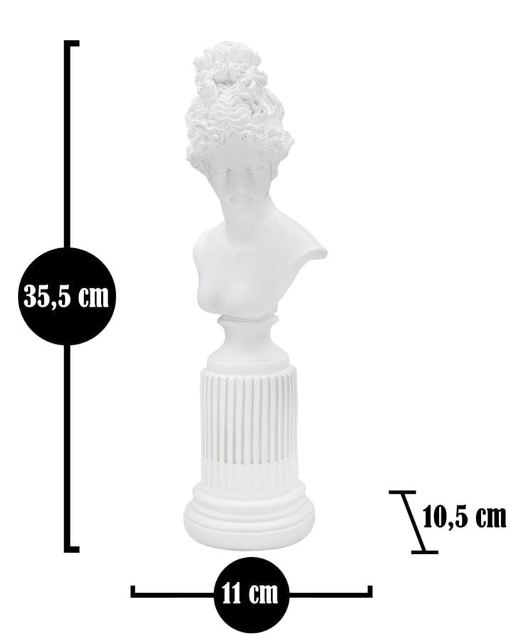 Decoratiune din polirasina Statua Woman Alb, L11xl10,5xH35,5 cm (6)