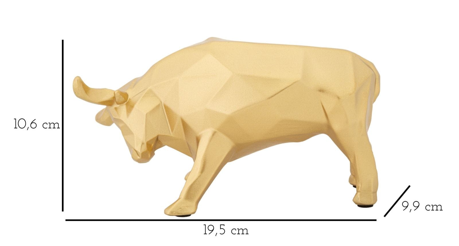 Decoratiune din rasina Bull Auriu, L19,5xl9,9xH10,6 cm (4)