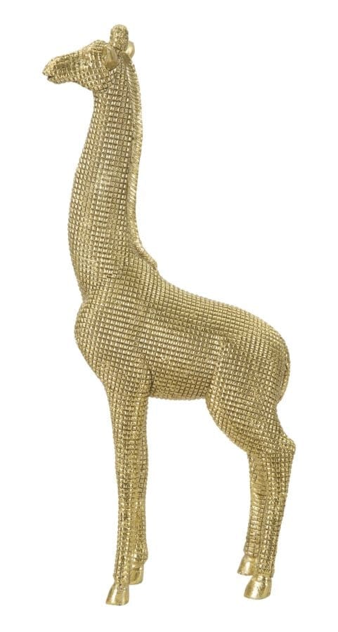 Decoratiune din rasina Giraffa Tall Auriu, L20xl9,8xH49 cm (2)