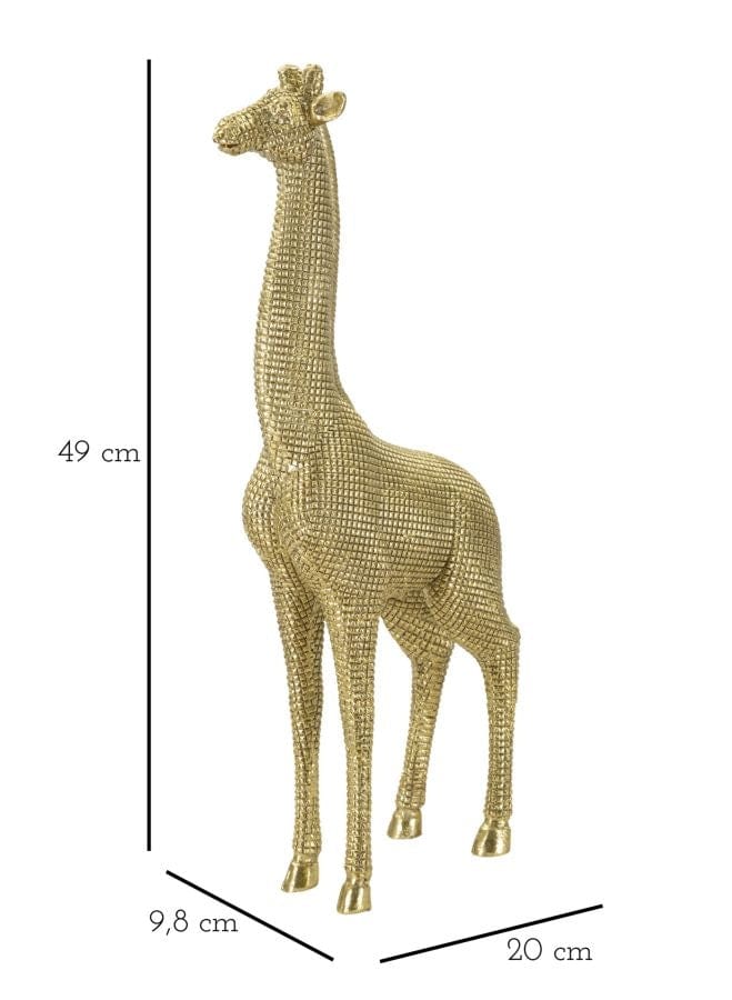 Decoratiune din rasina Giraffa Tall Auriu, L20xl9,8xH49 cm (5)