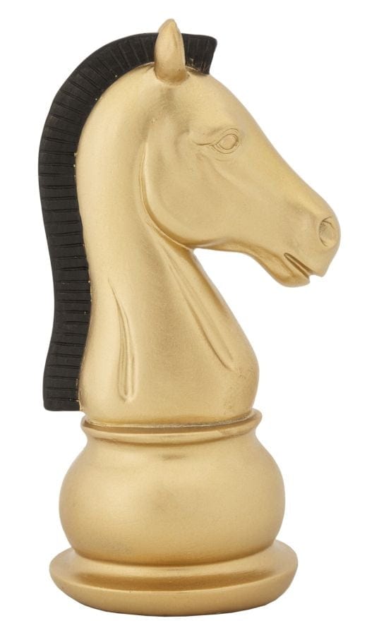 Decoratiune din rasina Horse Auriu, L10,5xl8,5xH19 cm (3)