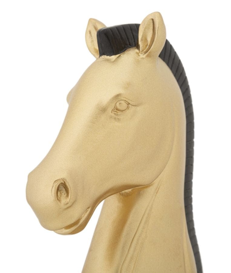 Decoratiune din rasina Horse Auriu, L10,5xl8,5xH19 cm (5)