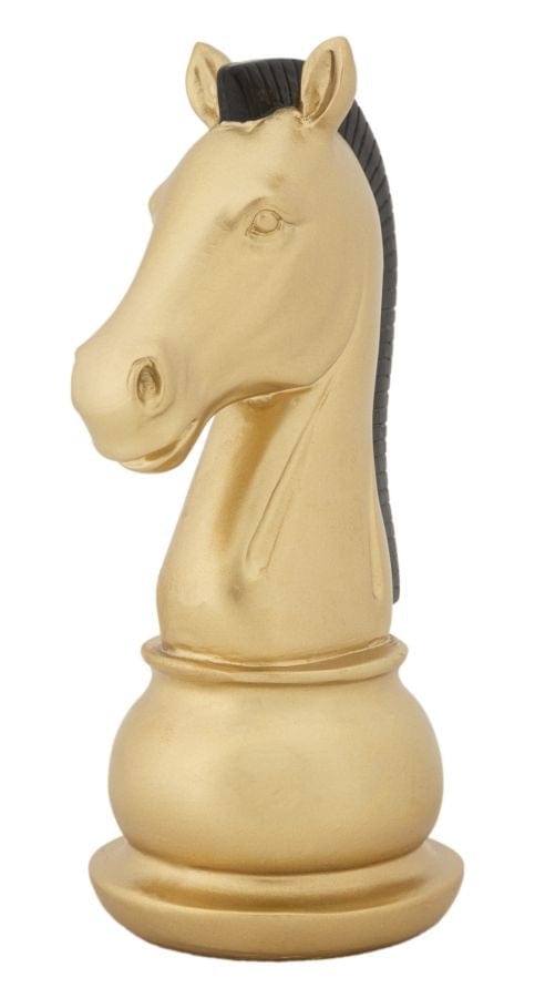 Decoratiune din rasina Horse Auriu, L10,5xl8,5xH19 cm (2)