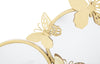Decoratiune metalica de perete, cu oglinda Butterflies Mirror Auriu, l89,5xA4,5xH45,5 cm (2)