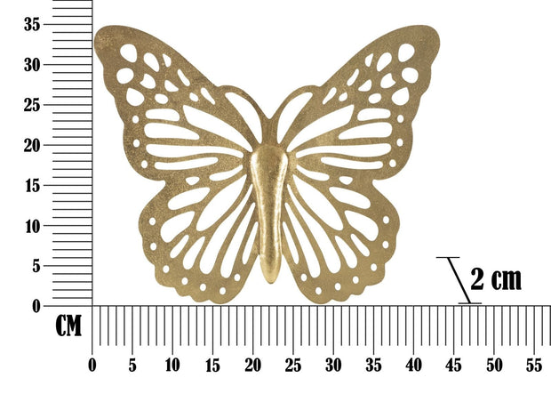 Decoratiune metalica de perete Farfalla Auriu, l43xA2xH35 cm (5)