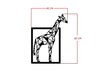 Decoratiune metalica de perete, Giraffe Negru, l45xA1,5xH60 cm (1)