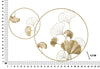 Decoratiune metalica de perete, Little Leaf Auriu, l120,5xA4,2xH80,5 cm (5)