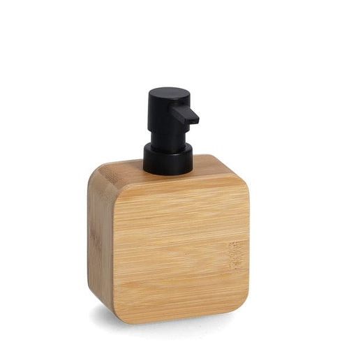 Dozator pentru sapun din bambus, Bamboo Natural / Negru, L10xl5,6xH15,4 cm