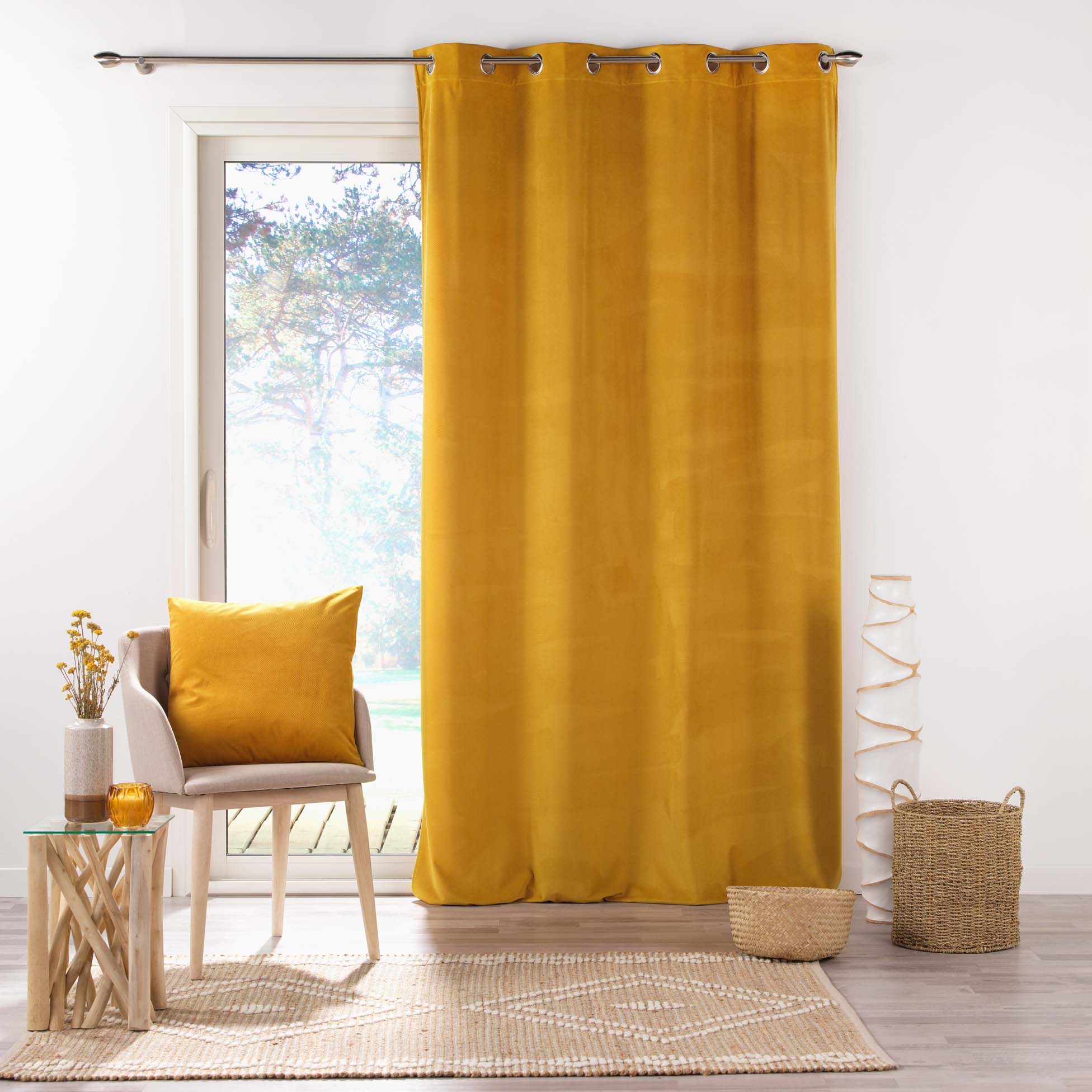 Draperie Velouriane Velvet Ecru, 140 x 260 cm (1)