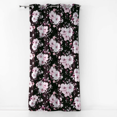 U10 Draperie Velvet Flower Velvet Negru, 140 x 240 cm