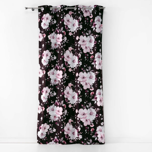 Draperie Velvet Flower Velvet Negru, 140 x 240 cm