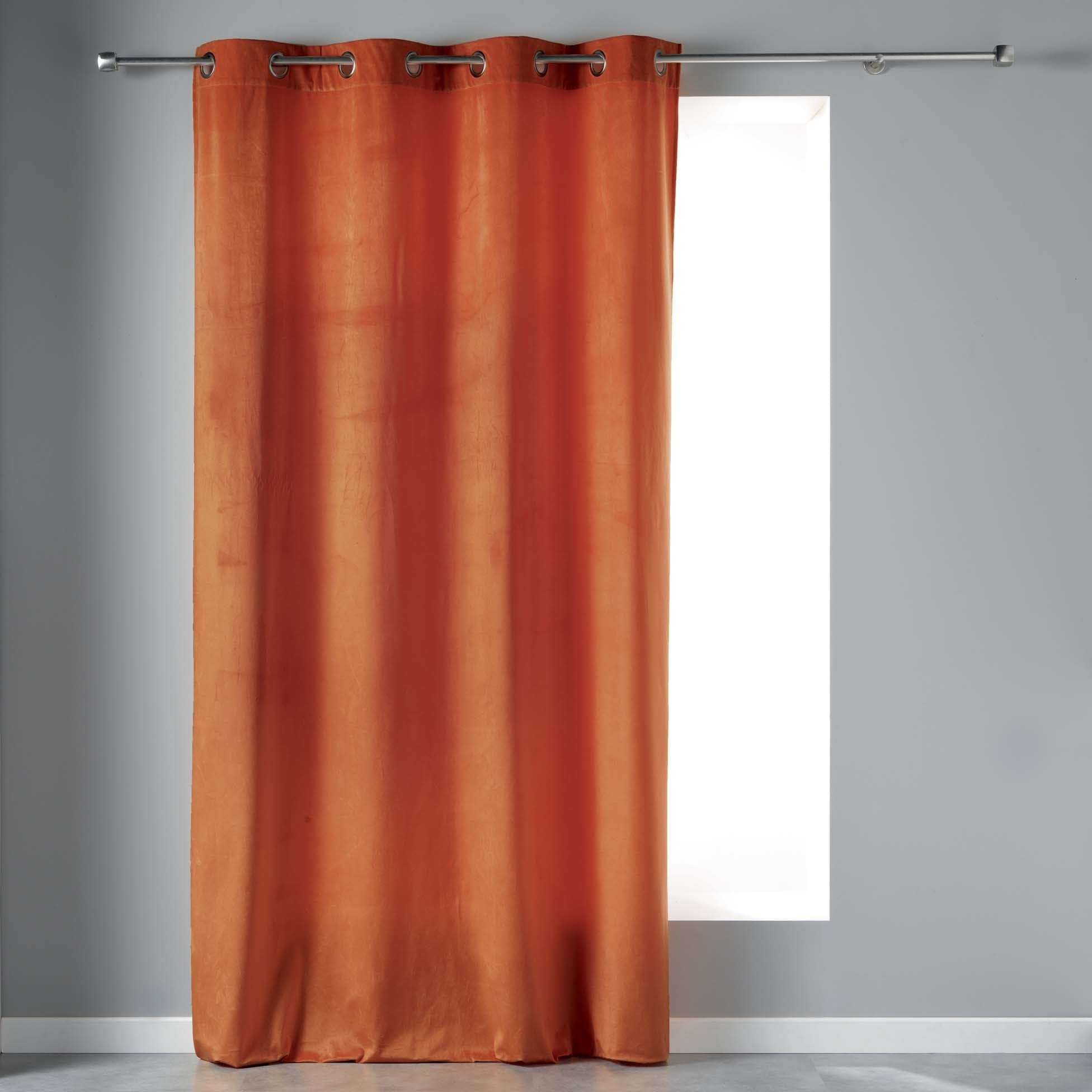 Draperie Velvetine Velvet Caramiziu, 140 x 240 cm