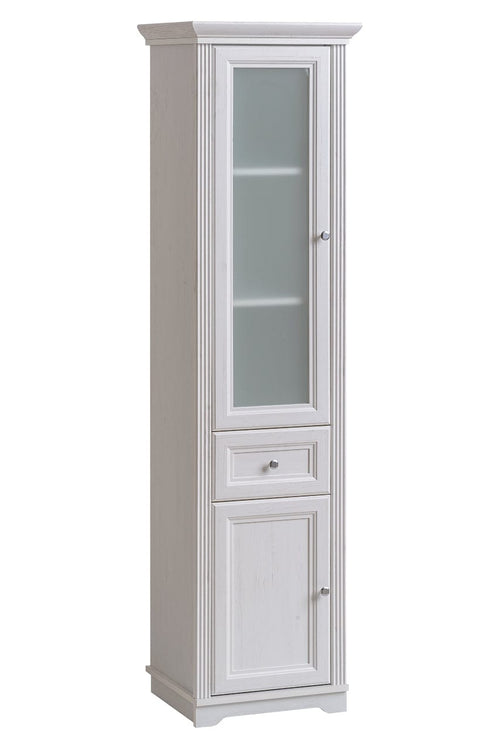 Comad Dulap baie inalt cu vitrina 2 usi si 1 sertar, Palace Andersen, l49xA43xH190 cm