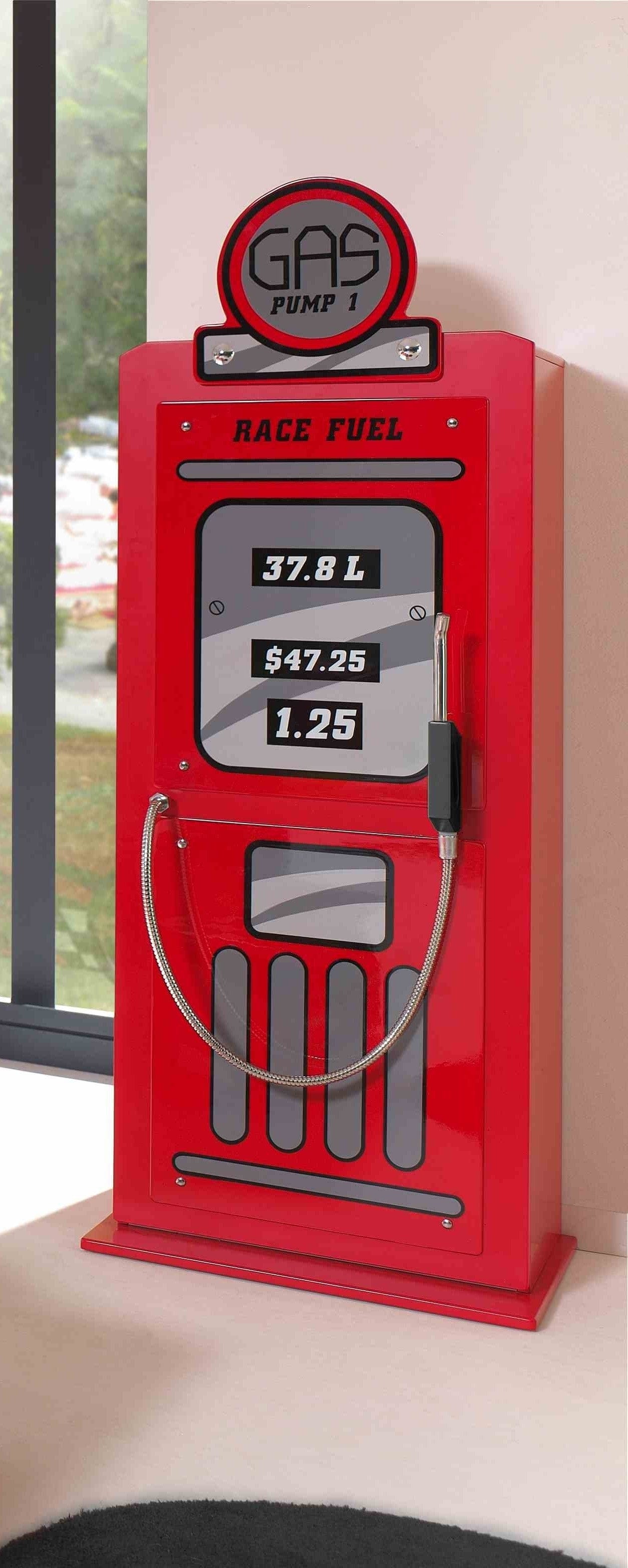 Vipack Dulap din MDF cu 1 usa pentru copii Gas Pump Rosu, l50xA40xH141 cm