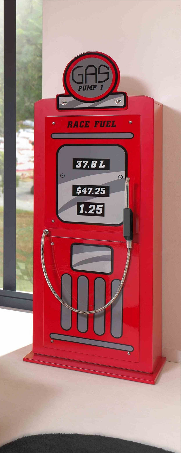 Vipack Dulap din MDF cu 1 usa pentru copii Gas Pump Rosu, l50xA40xH141 cm