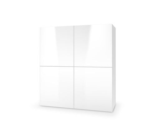 Dulap din MDF Livius KM-100 White, l100xA29xH100 cm