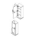 Dulap din MDF cu 1 usa pentru copii Gas Pump Rosu, l50xA40xH141 cm (3)