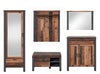 Dulap hol din pal cu oglinda, 1 usa si 1 sertar Chelsea Natural / Grafit, l69xA40xH194 cm (3)