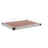 VidaXL Dus de exterior cu platforma, din otel inoxidabil si WPC, Sima Outdoor Small Maro / Aluminiu, L80xl62xH225 cm