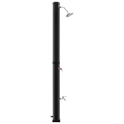 VidaXL Dus solar de exterior, Edi Negru, L14,8xl18xH217 cm