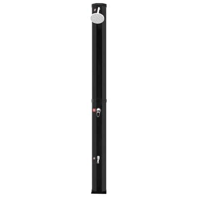 VidaXL Dus solar de exterior, Edi Negru, L14,8xl18xH217 cm