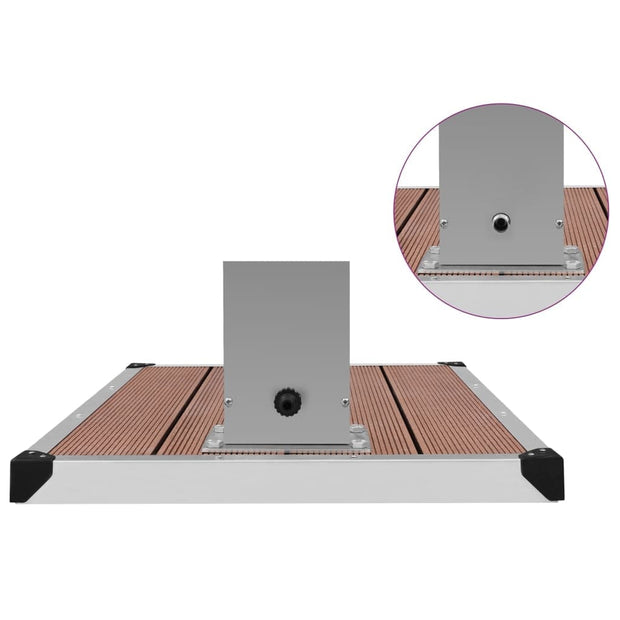 Dus de exterior cu platforma, din otel inoxidabil si WPC, Clasic Outdoor Small Maro, L80xl62xH110 cm (8)