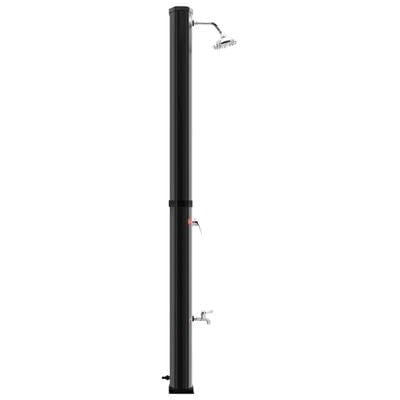 Dus solar de exterior, Edi Negru / Crom, L14,8xl18xH217 cm (4)