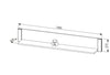 Etajera suspendata din pal, Barris 35 Nuc American / Alb Mat, l140xA20xH21 cm (2)
