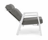 Fotoliu Recliner pentru gradina / terasa, din aluminiu, cu perne detasabile, Kledi Gri / Alb, l72xA81xH98 cm (9)