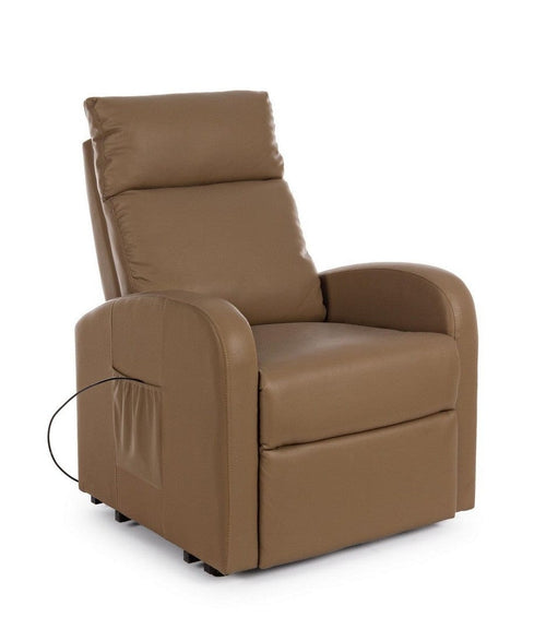 Fotoliu Recliner tapitat cu piele ecologica Lift Maro, l73xA93xH106 cm