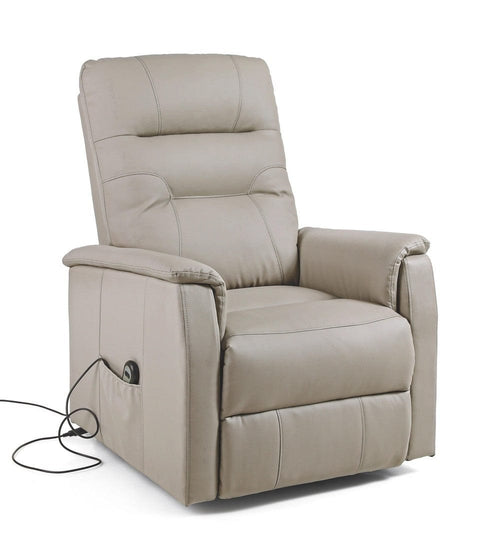 Fotoliu Recliner tapitat cu piele ecologica Lisa Grej, l73xA93xH106 cm